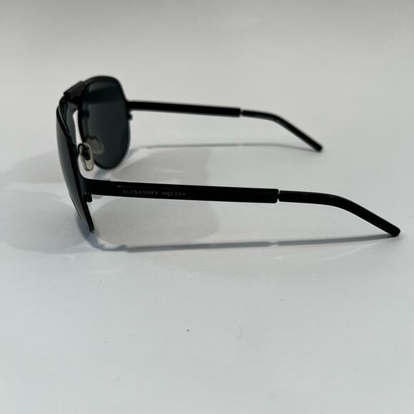 NWOT Alexander McQueen Black Oversized Aviator Sunglasses - Picture 7 of 12